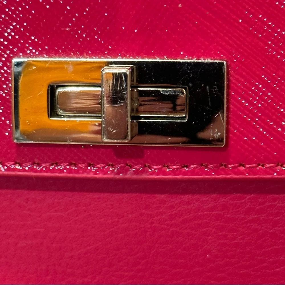 Hot Pink Lancaster Long Shoulder Purse